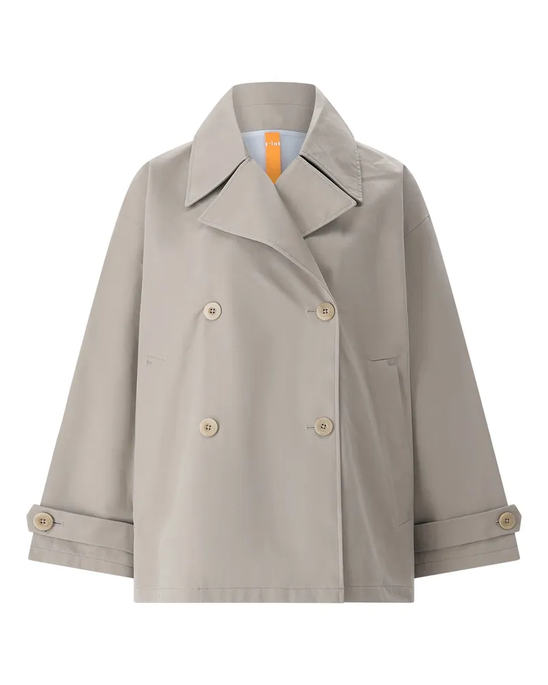 G-Lab Kurzer Trenchcoat Smoke Graugrün