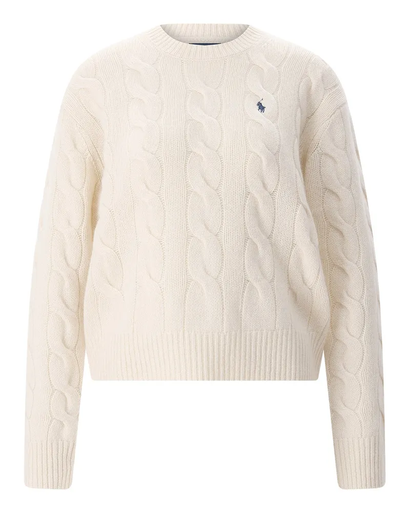 Ralph Lauren Pullover aus Kaschmir-Woll-Mix Creme