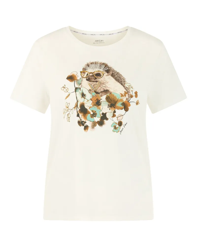 Marc Cain T-Shirt mit Print Weiß