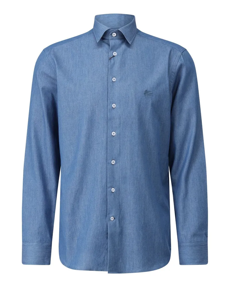 Etro Hemd im Denim-Style Blau