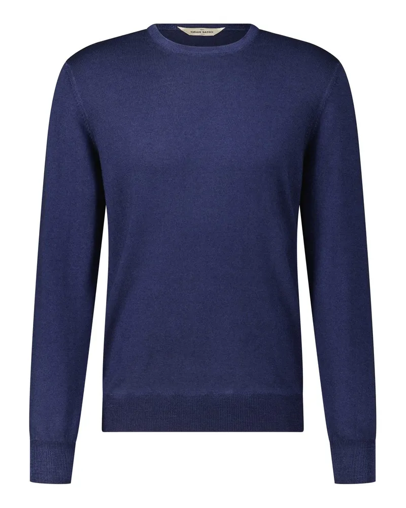 Gran Sasso Strickpullover aus Wolle Dunkelblau