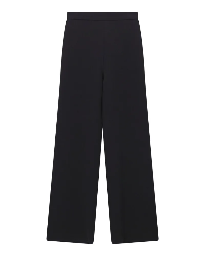 Max Mara Wide-Leg Hose aus Cady Schwarz