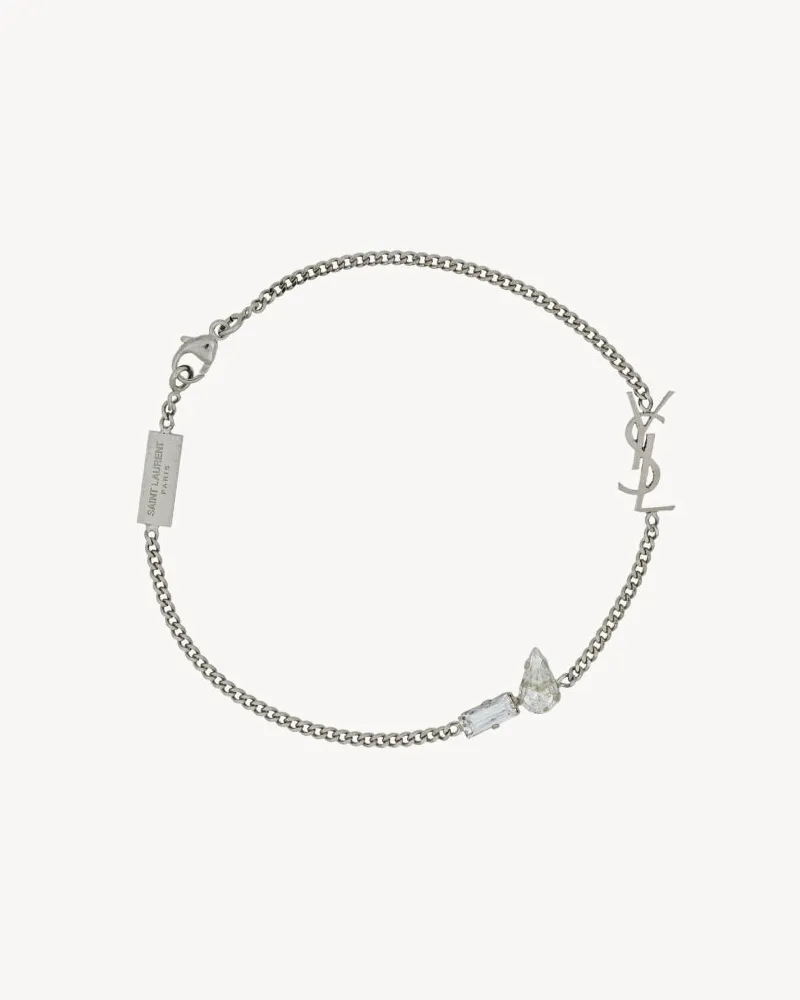 Saint Laurent Armband mit Logo Silber
