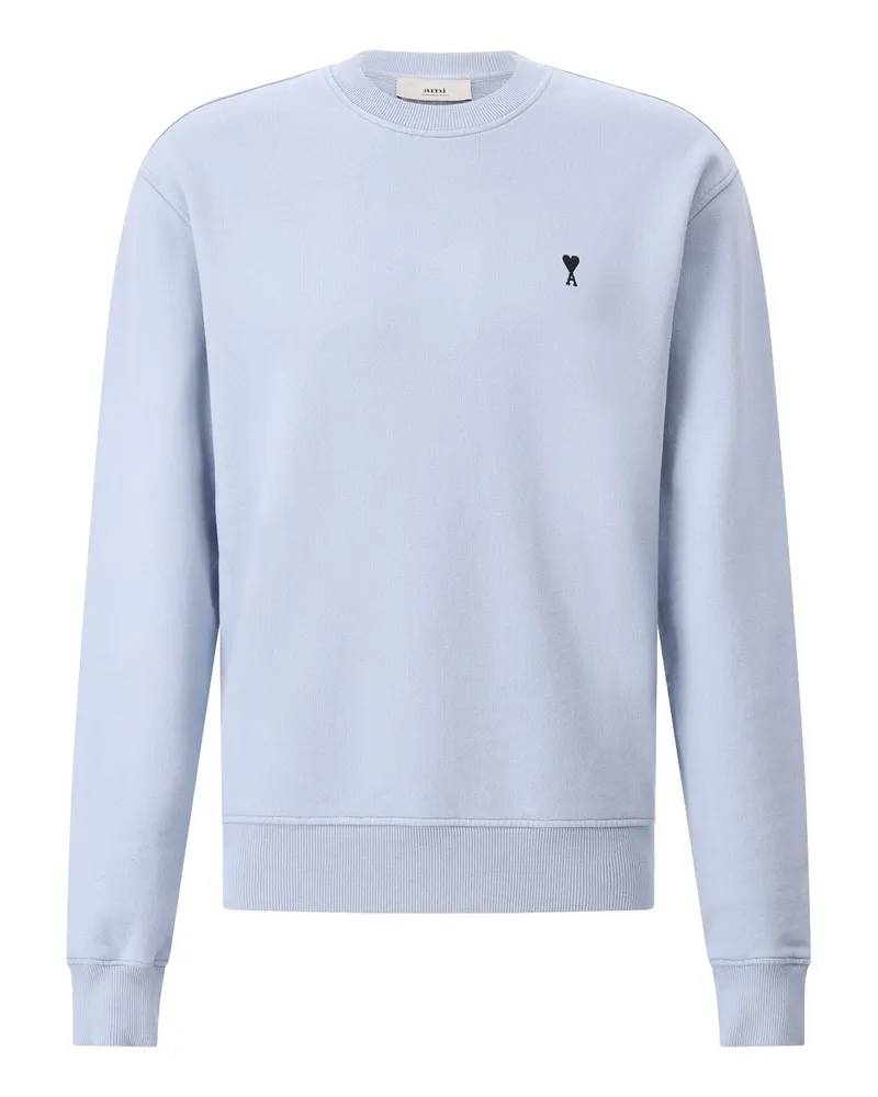AMI Paris Sweatshirt mit Logo Hellblau