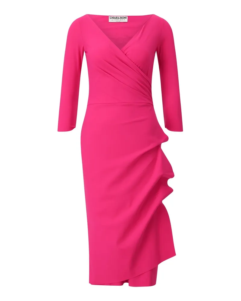 Chiara Boni Midikleid mit Raffung Pink