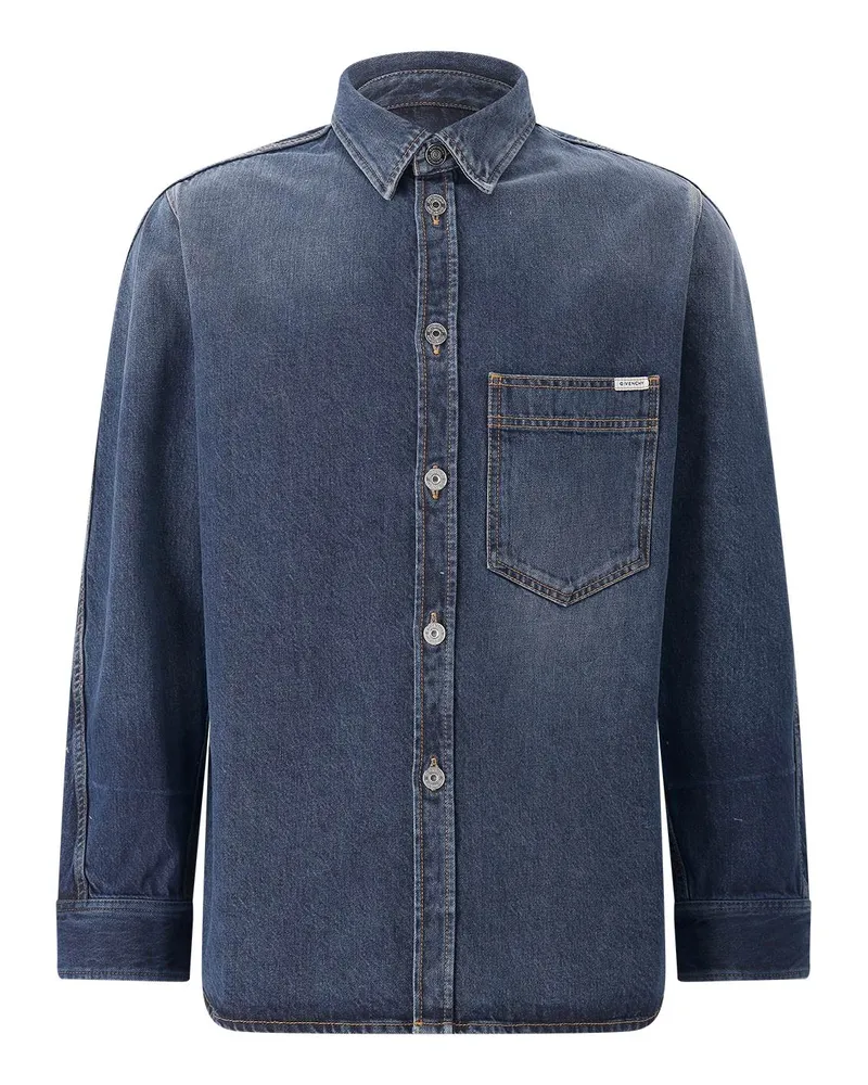 Givenchy Overshirt aus Denim Blau