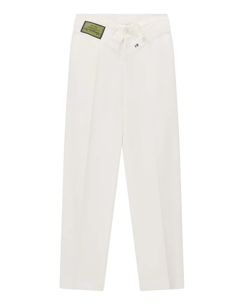 Maison Margiela Stoffhose aus Woll-Mix Creme