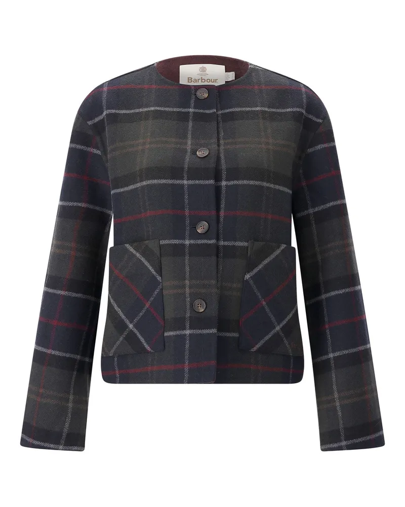 Barbour Jacke aus Wollmix Dunkelgrün