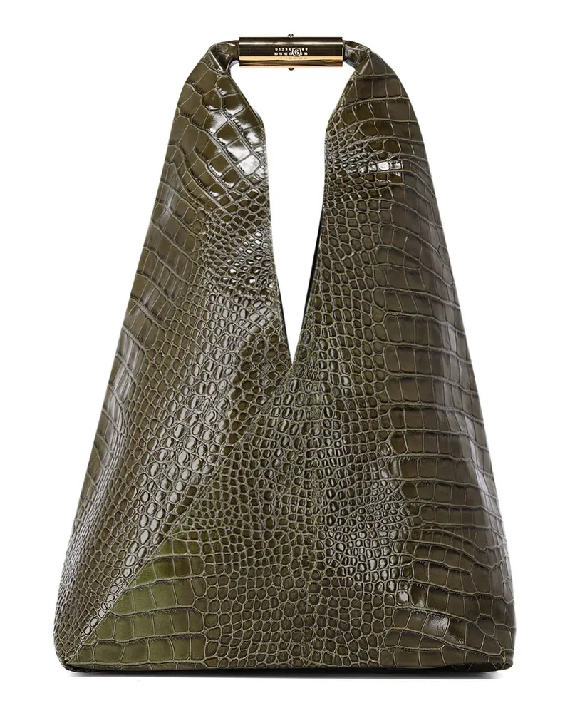 Maison Margiela Handtasche Japanese aus Kalbsleder Schwarz