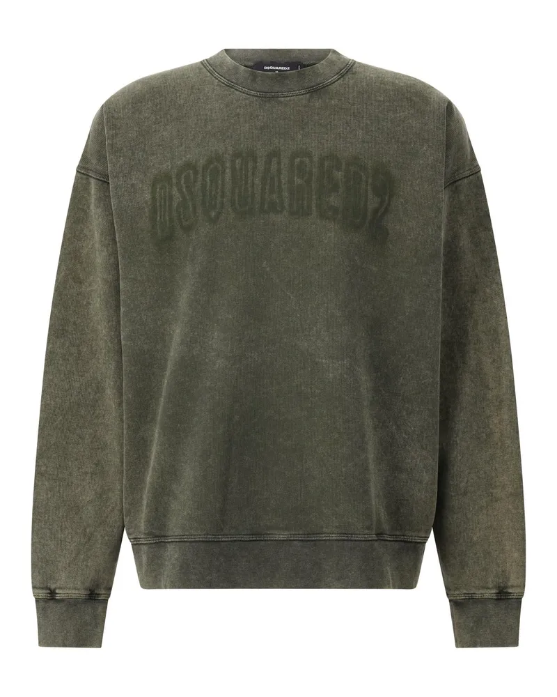 Dsquared2 Sweatshirt mit Logoprint Grün
