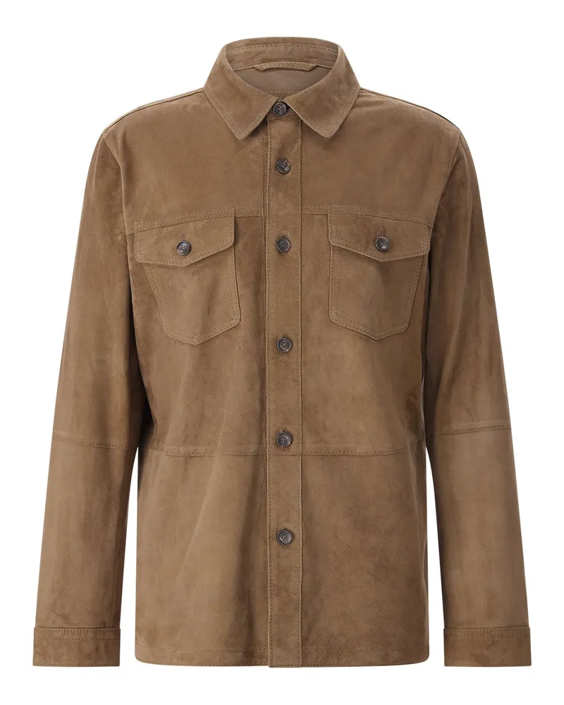 Dressler Overshirt Valentin aus Leder Braun