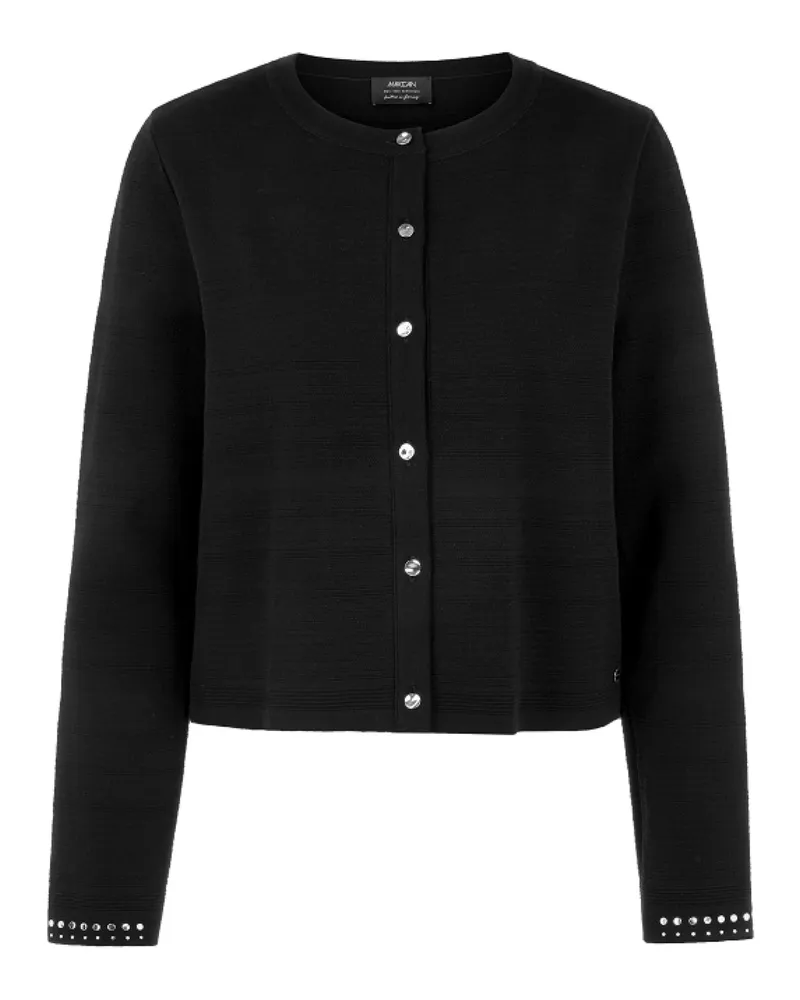 Marc Cain Strickjacke mit Nieten Schwarz