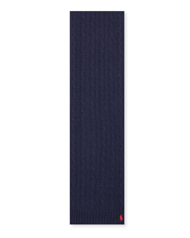 Ralph Lauren Schal mit Logo Dunkelblau