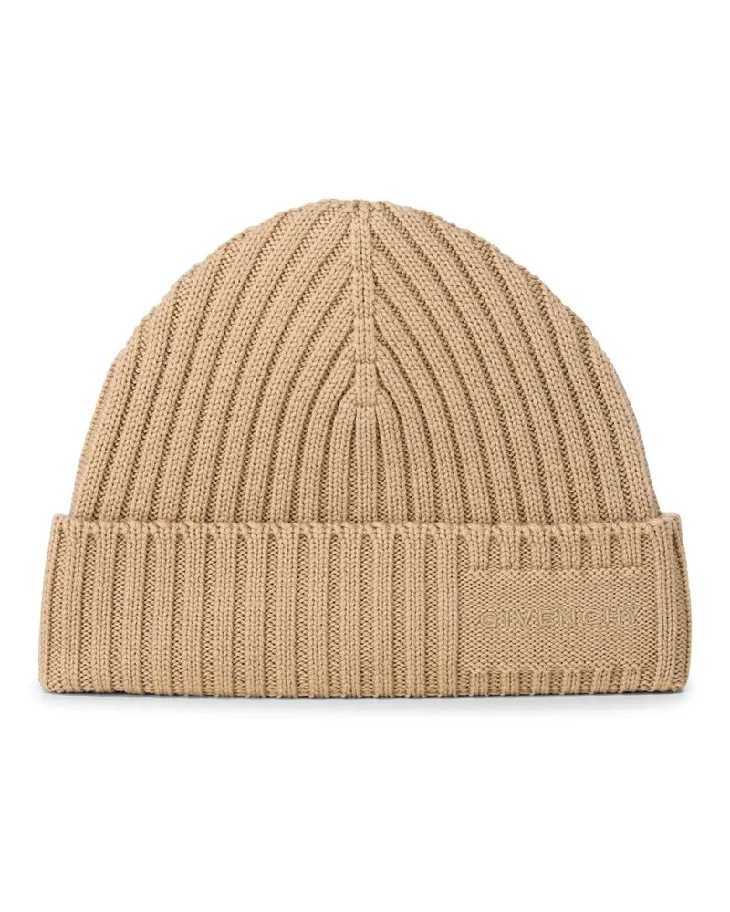 Givenchy Beanie mit Logo-Stickerei Beige