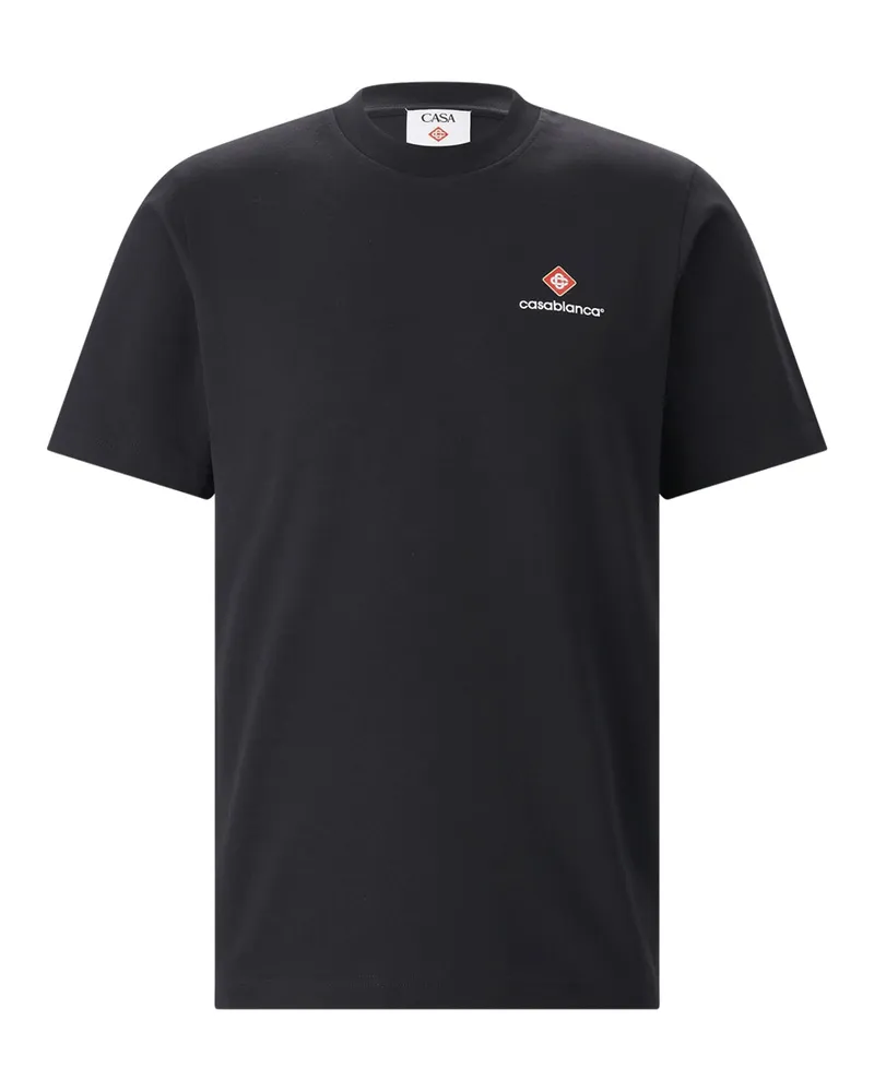 Casablanca Paris T-Shirt aus Baumwolle Schwarz