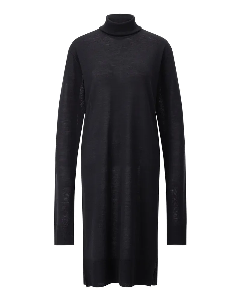 Totême Strickkleid aus Wolle & Seide Schwarz