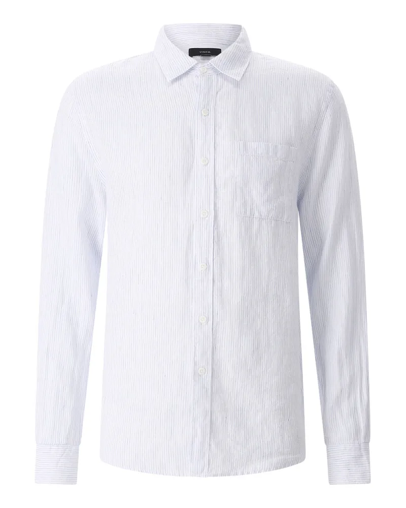 Vince Classic-Fit Hemd aus Leinen Hellblau