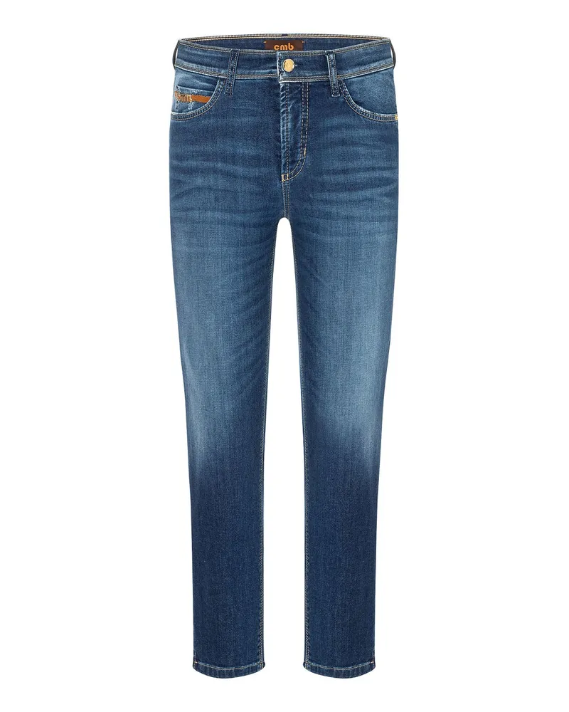 Cambio Slim-Fit Jeans Piper Short Blau