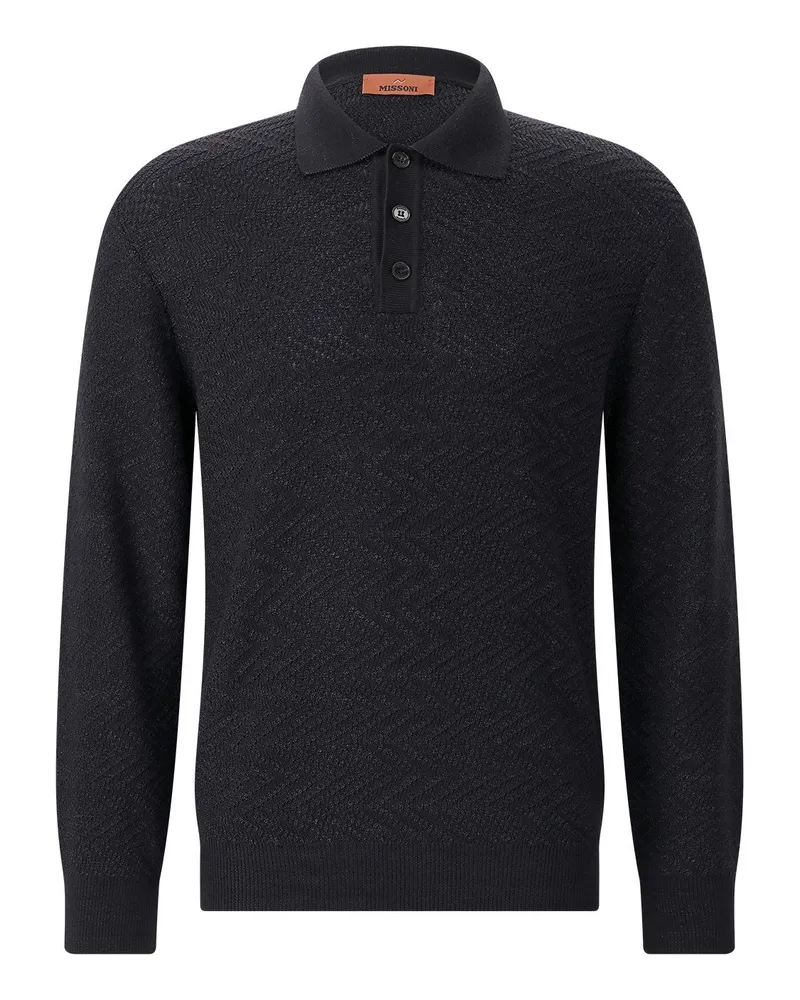 Missoni Pullover mit Polokragen Schwarz