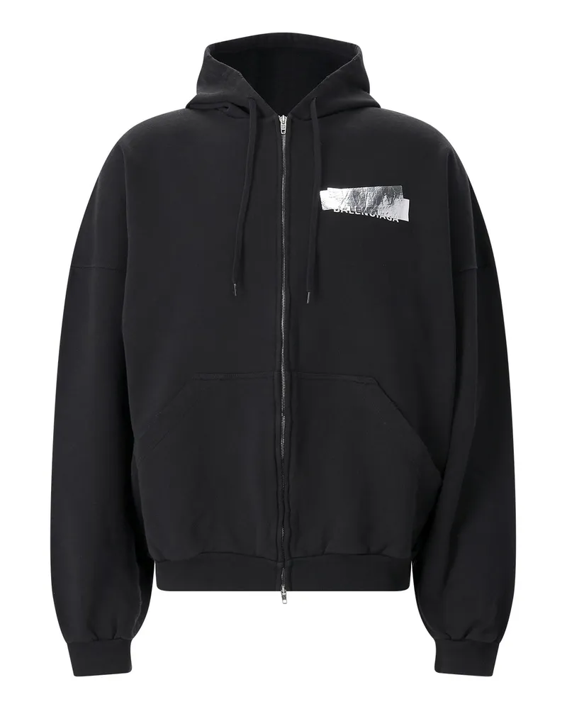 Balenciaga Sweatjacke aus Baumwolle Schwarz