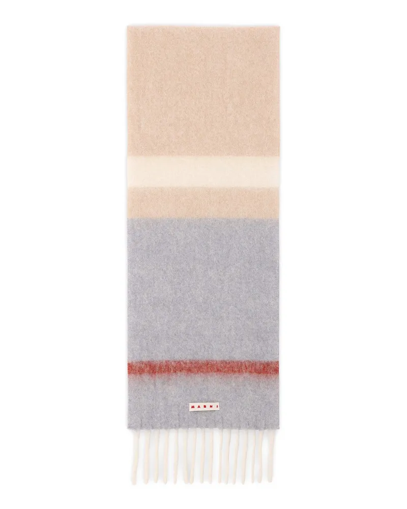 Marni Schal aus Woll-Mix Beige