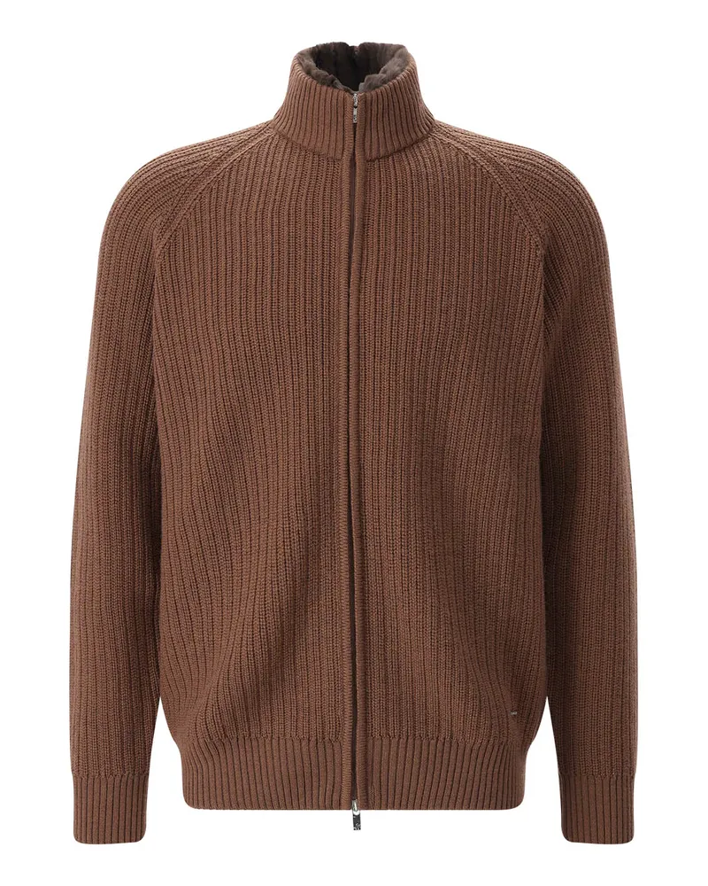 Tombolini Strickjacke aus Wolle Braun