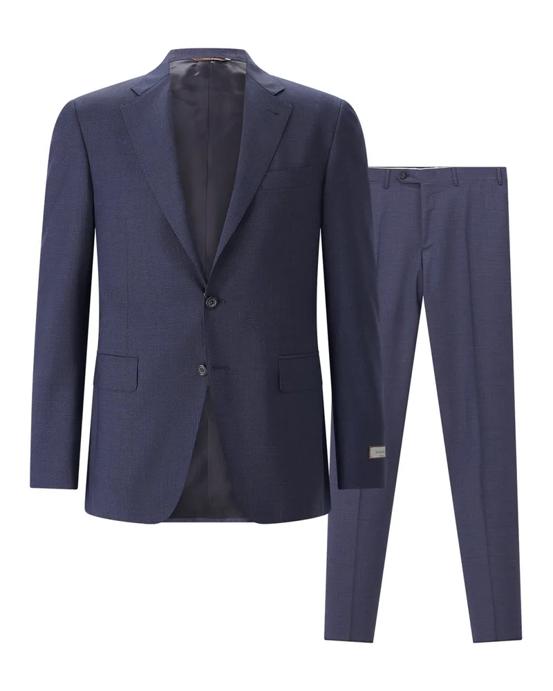Canali Zweiteiliger Anzug Kei Navy