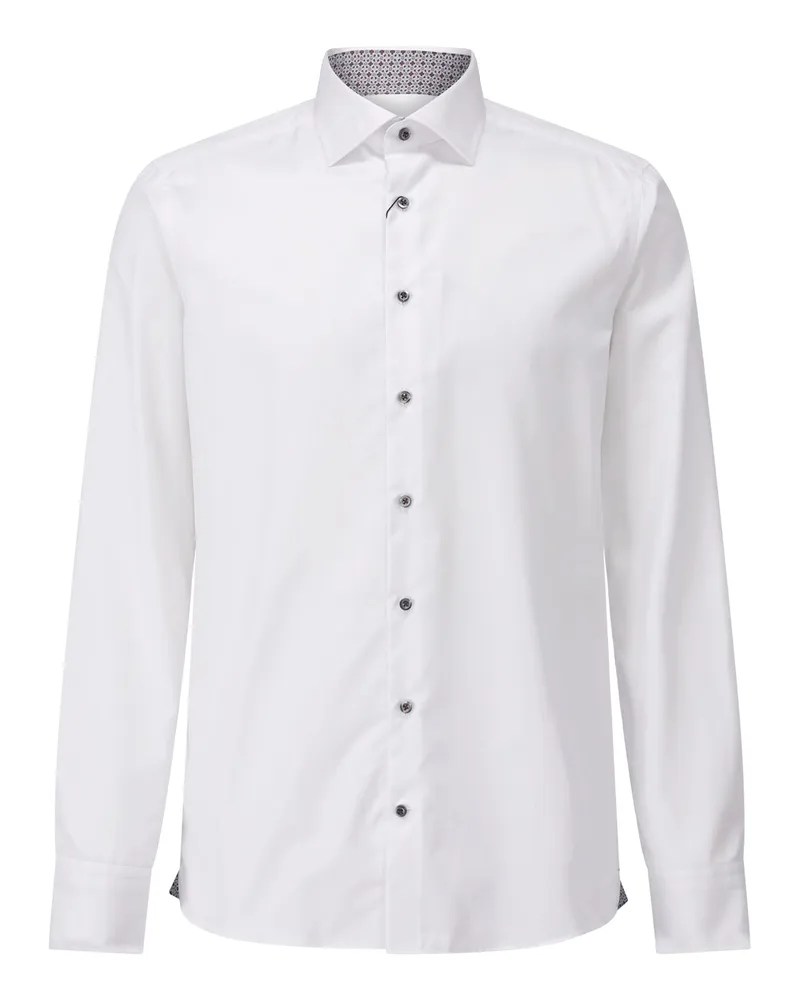 Stenströms Slim-Fit Twillhemd Weiß