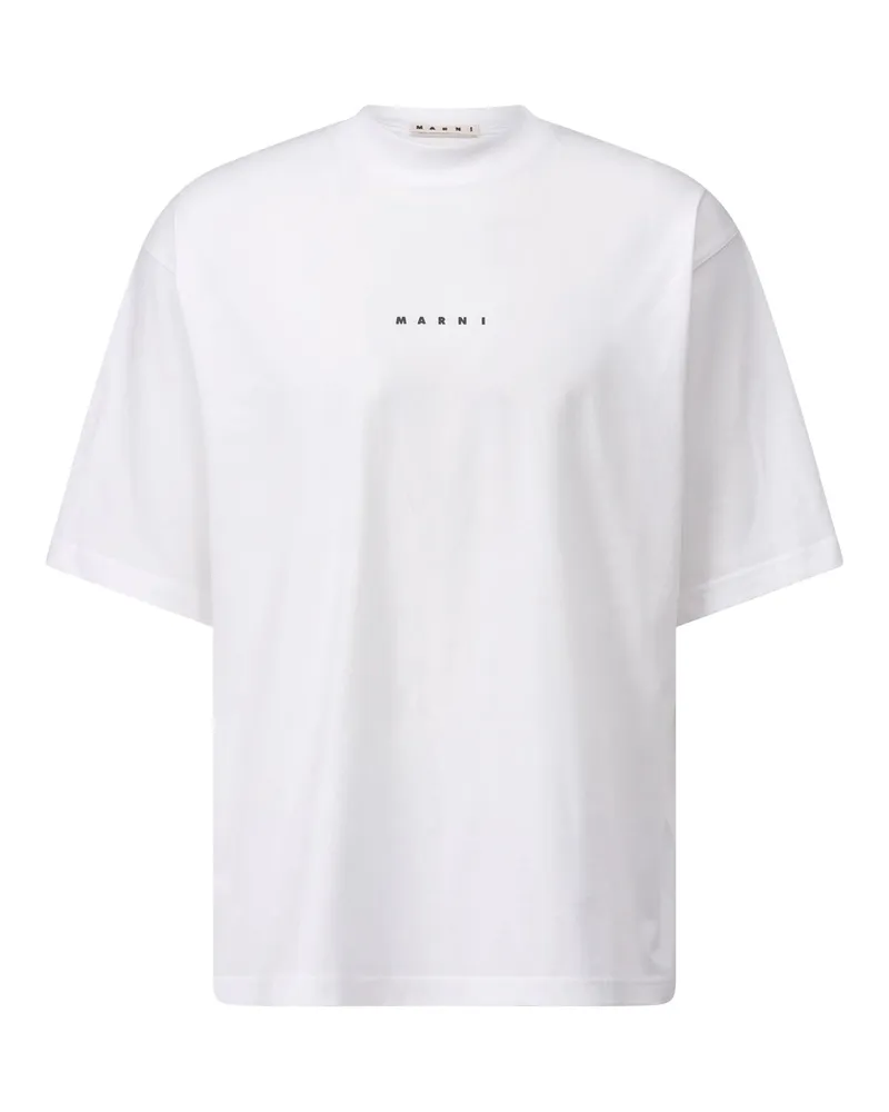 Marni T-Shirt mit Logo Weiß