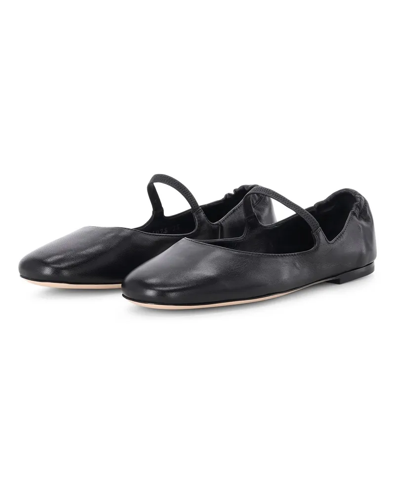 Attilio Giusti Leombruni Mary Janes aus Glattleder Schwarz