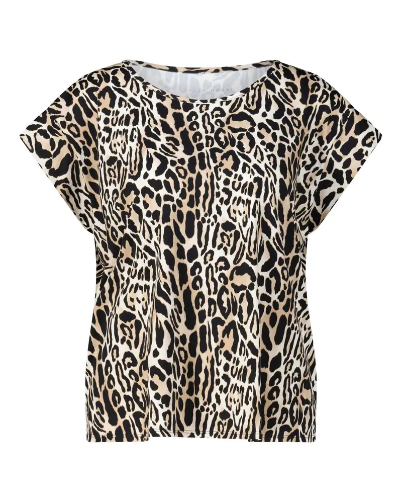 RAFFAELLO ROSSI  T-Shirt Grit mit Animal-Print Beige