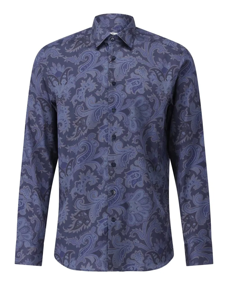 Etro Hemd mit Paisley-Muster Dunkelblau