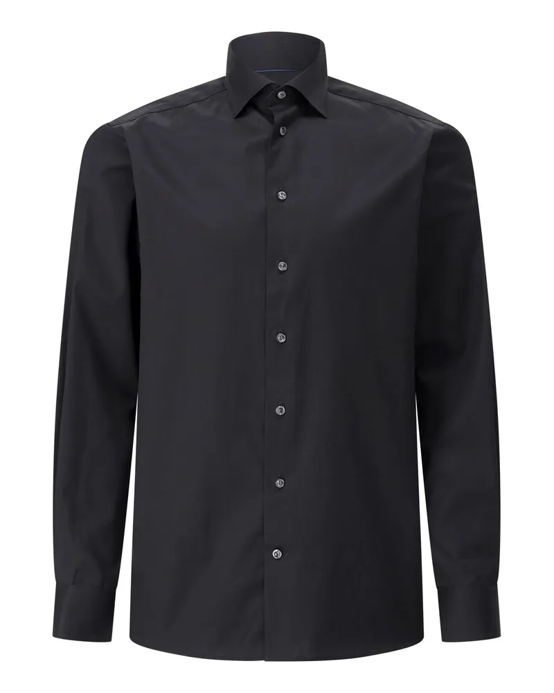 Eton Contemporary-Fit Twillhemd Schwarz