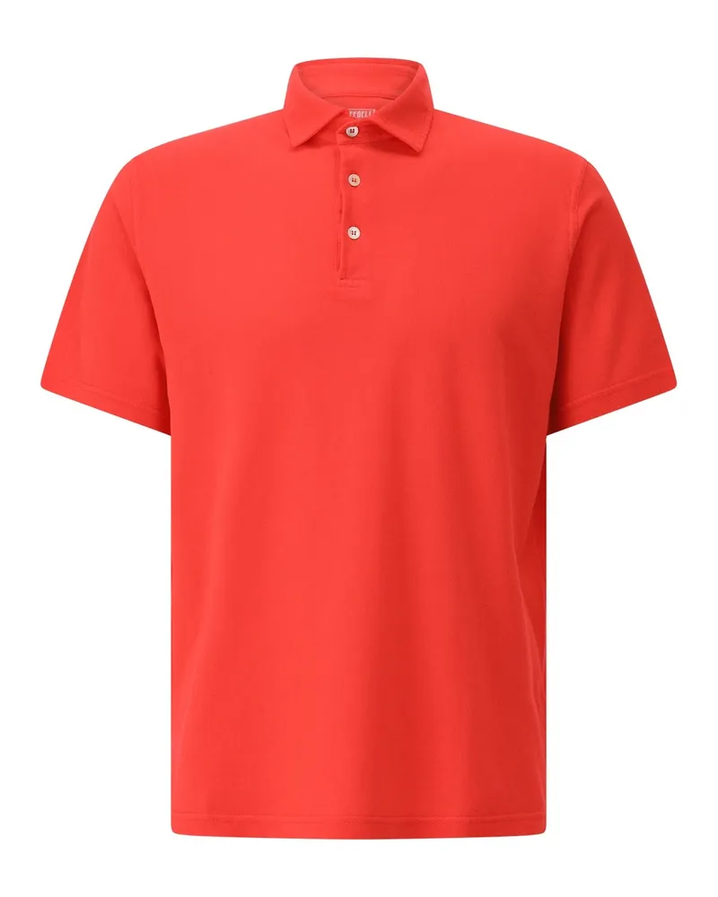Fedeli Poloshirt aus Baumwolle Rot