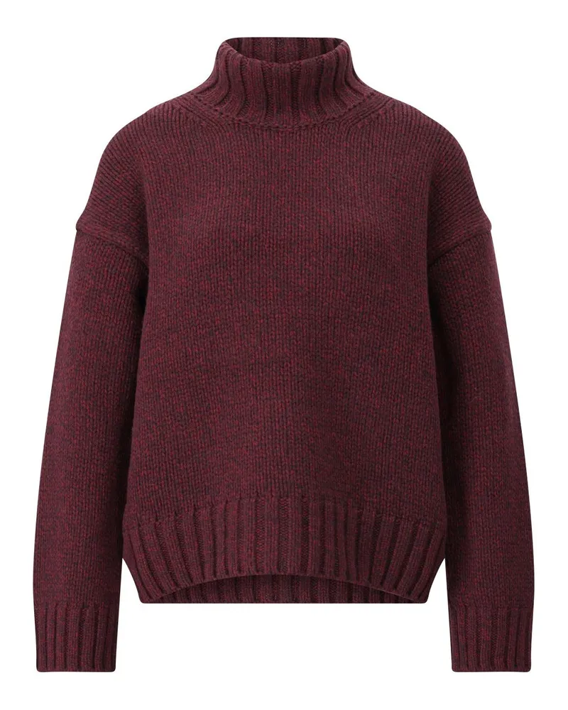 Closed Oversized Pullover Dunkelrot