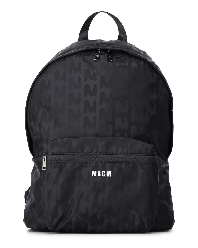 MSGM Rucksack mit Logoprint Schwarz