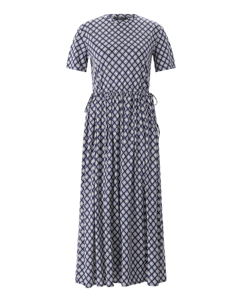 Max Mara Maxikleid Facsino mit Muster Dunkelblau