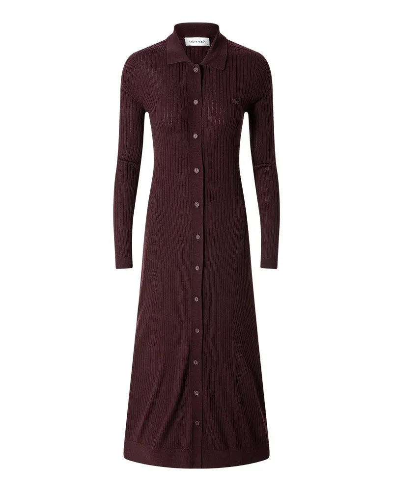 Lacoste Maxikleid aus Merinowolle Rot