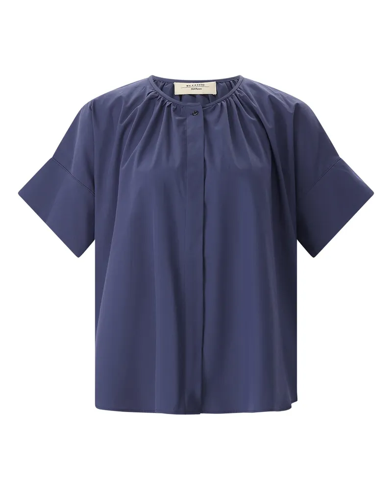 Max Mara Hemdbluse Educata aus Baumwolle Dunkelblau