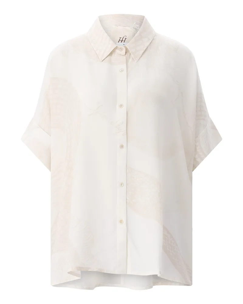 Friendly Hunting Bluse aus Seide Creme