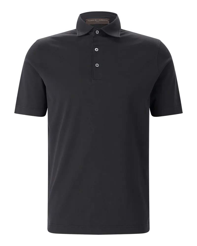 Filippo de Laurentiis Poloshirt Jervin aus Baumwolle Schwarz