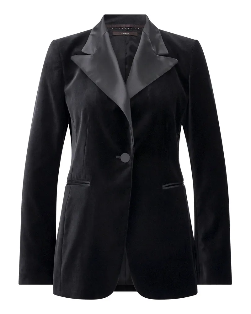 windsor. Blazer aus Samt Schwarz