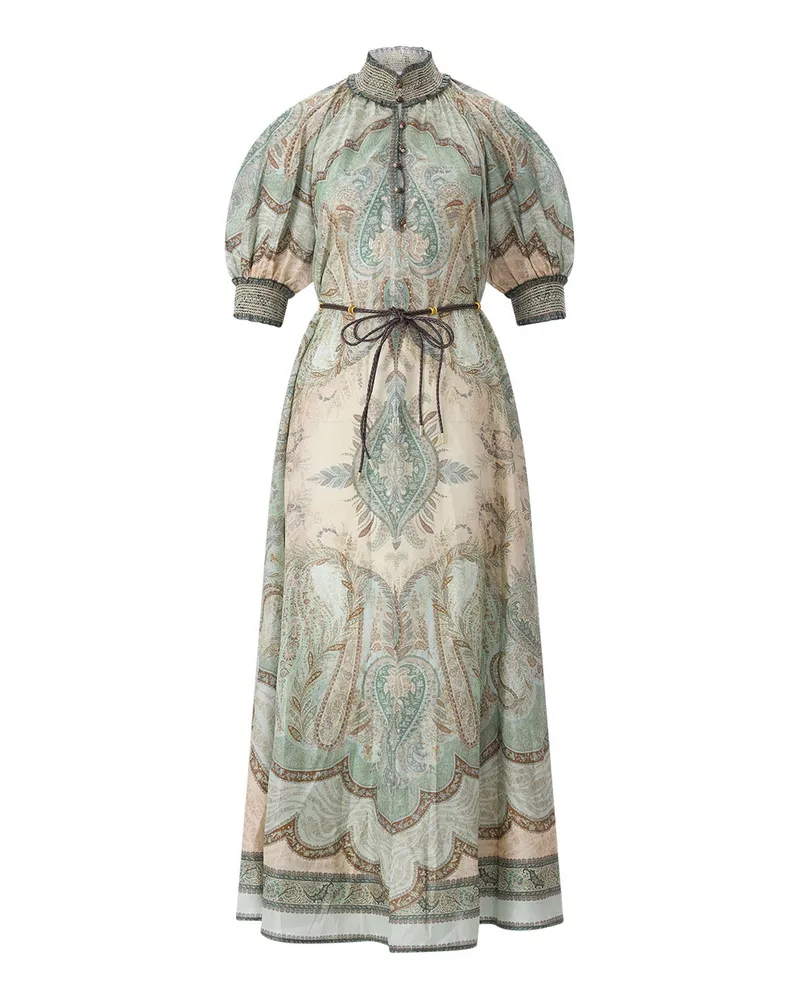 Zimmermann Maxikleid Wanderlust Billow Grün