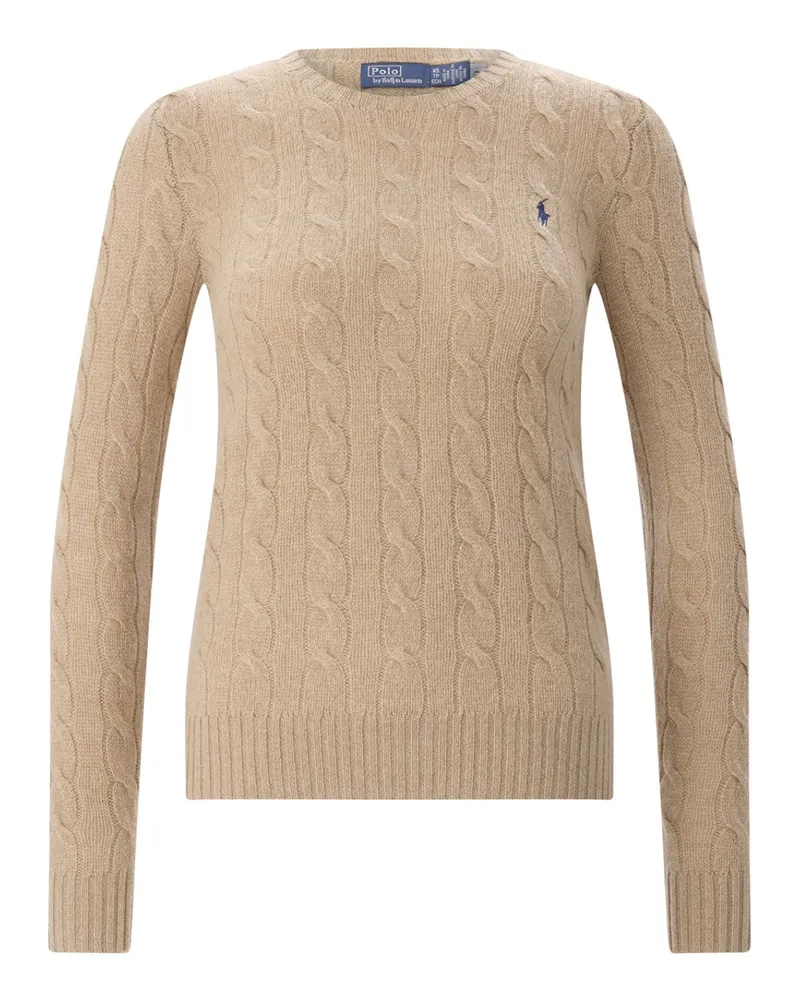 Ralph Lauren Pullover aus Kaschmir-Woll-Mix Hellbraun