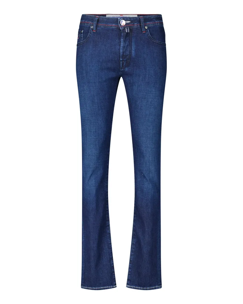 Jacob Cohën Slim-Fit Jeans Bard aus Baumwolle Dunkelblau