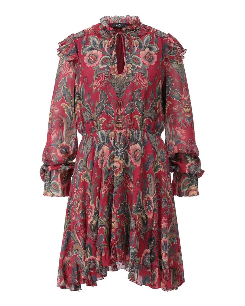Etro Midikleid mit Paisley-Muster Rot