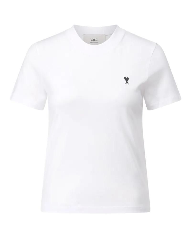 AMI Paris T-Shirt mit Logo Weiß