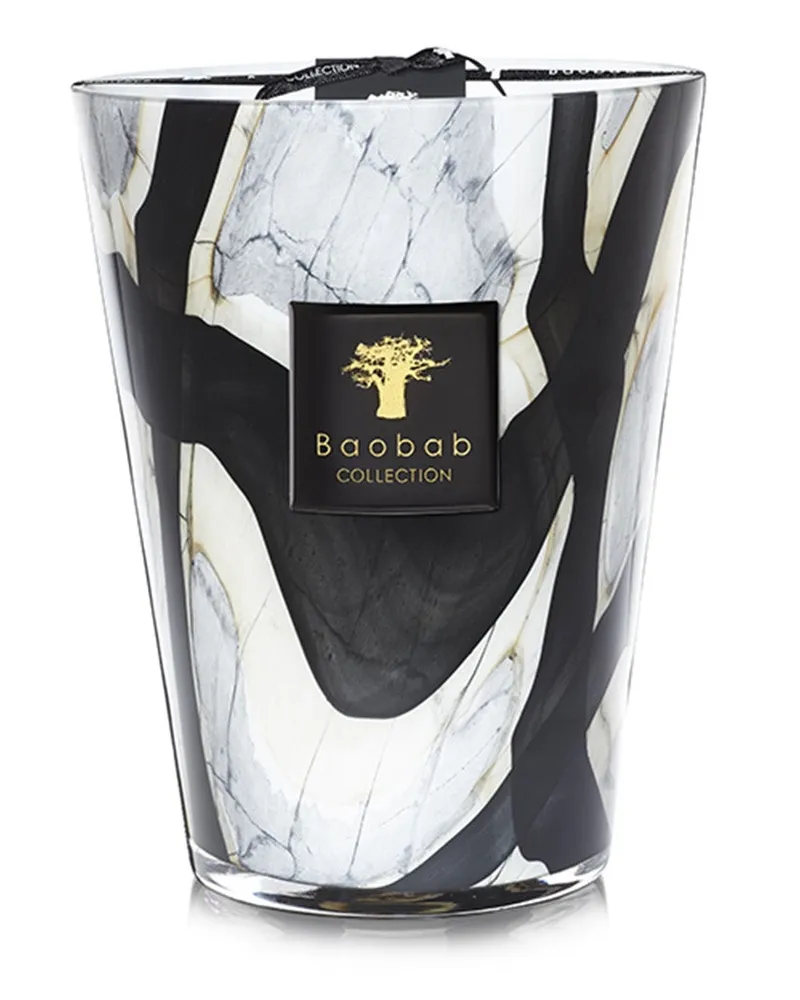 Baobab Collection Duftkerze Stones Marble Schwarz