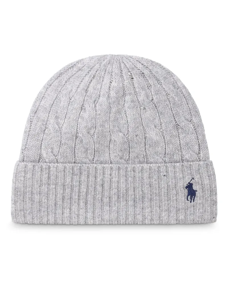 Ralph Lauren Beanie mit Logo Grau