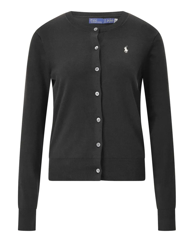 Ralph Lauren Strickjacke mit Logo Schwarz